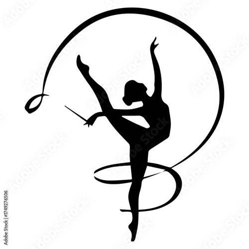 Rhythmic Gymnast Silhouette
