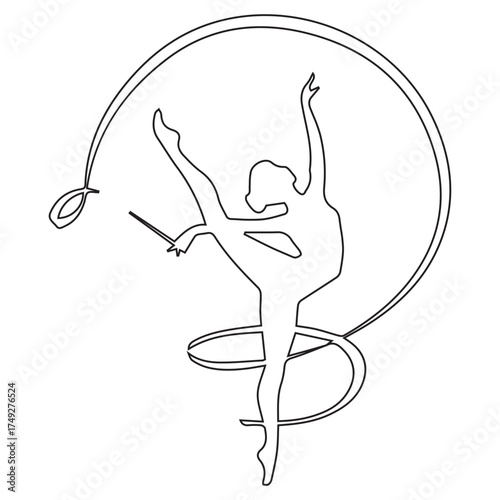 Elegant Rhythmic Gymnastics