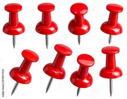 red push pins