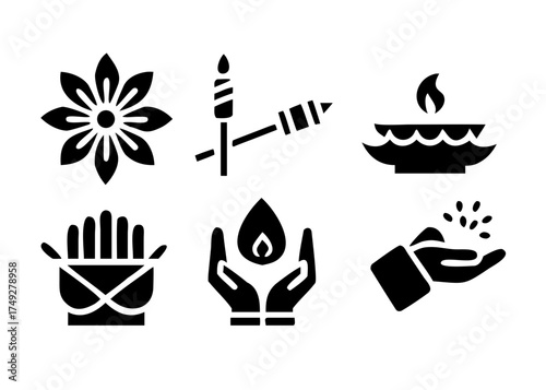 Diwali celebration with traditional elements