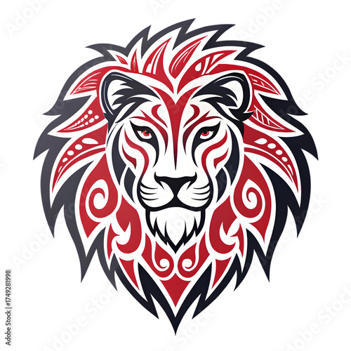 Wallpaper Mural Striking lion head design with tribal flair, perfect for branding and bold visuals isolated on transparent background Torontodigital.ca
