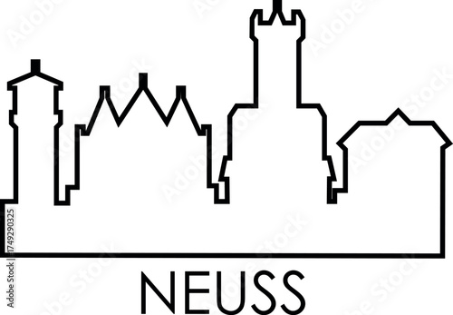 A collection of modern flat vector icons representing the main cities of Germany, including Berlin, Munich, Hamburg, Frankfurt, Cologne, Stuttgart, and more. Each city icon features famous landmarks a