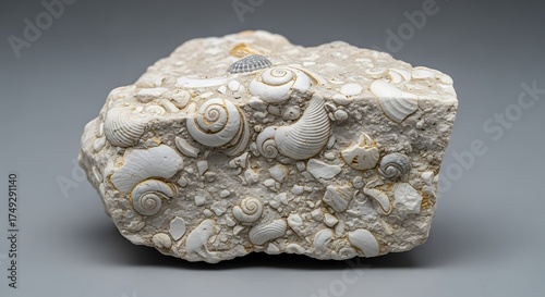 Fossiliferous Limestone - A Sedimentary Rock Rich in Ancient Marine Life.