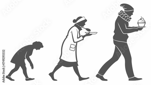 Human Evolution Towards Progress and Innovation, Showing Growth and Advancement in Technology and Society, Inspiring Future Development