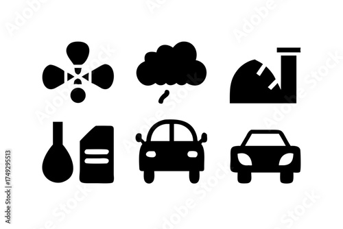 Illustration of various sources of pollution