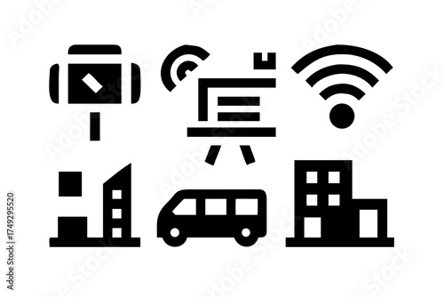 Illustration of smart city elements
