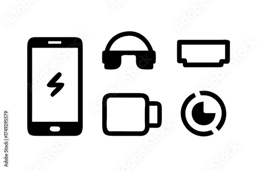 Iconic representation of modern technology gadgets