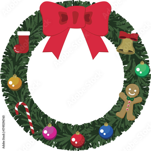 Real and Cute Christmas Wreath, Modern Design / リアルで可愛いクリスマスリース モダンなデザイン