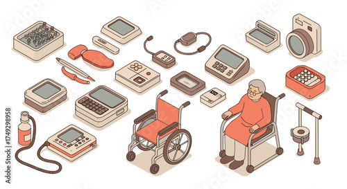 Isometric medical equipment and elderly care tools for home health assistance