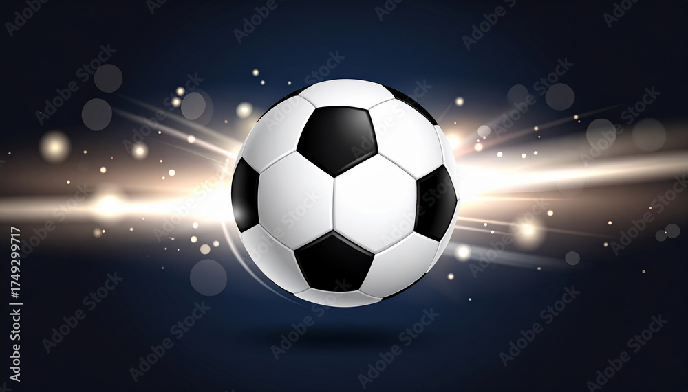 Fototapeta premium Soccer Ball on Abstract Background