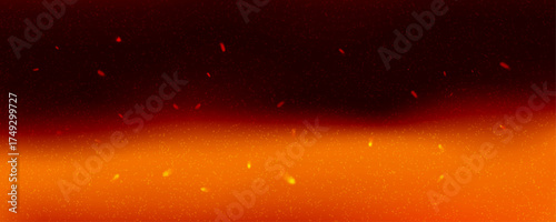 Glowing Fire Background with Rising Sparks and Heat Particles
