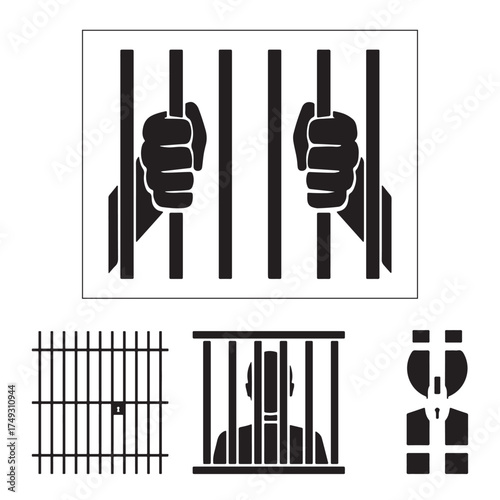 Prison Jail Bars Vector – Arrest and Imprisonment Illustration