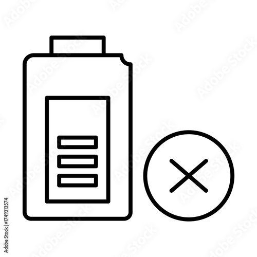 battery line icon