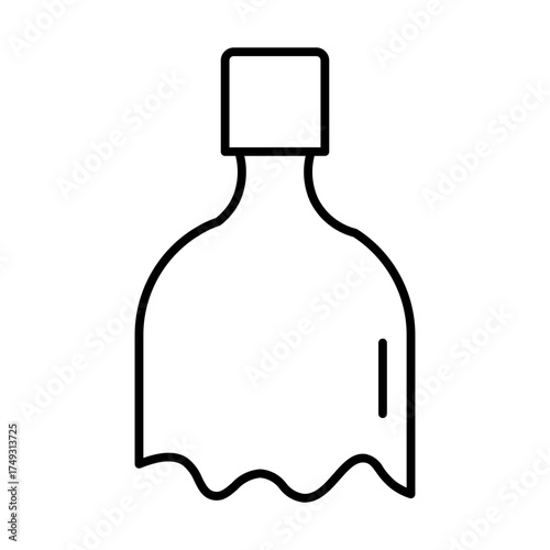 bottle line icon