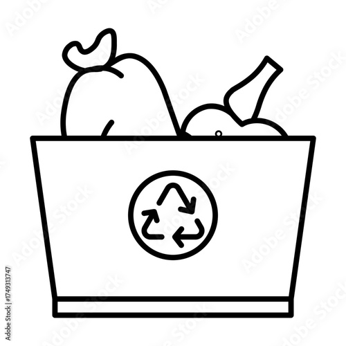 dumpster line icon