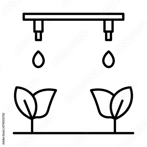drip irrigation line icon