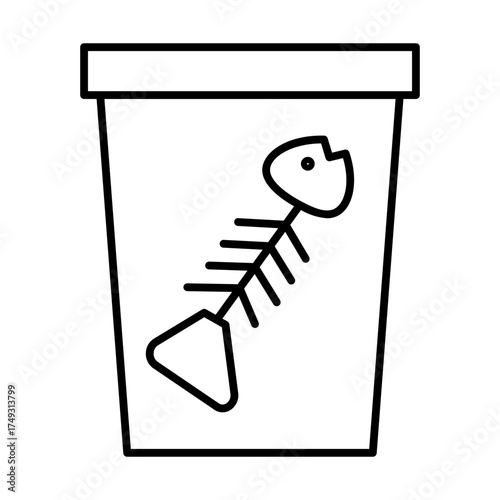 food waste line icon