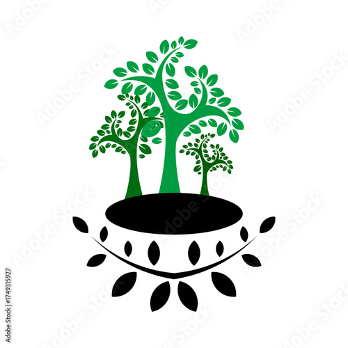 tree icon icon logo design template