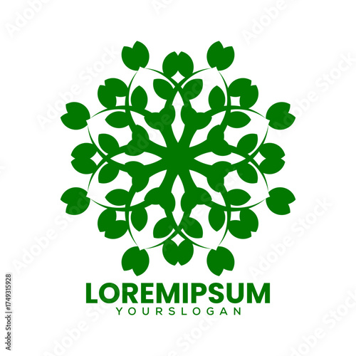 flower abstract icon logo design vector