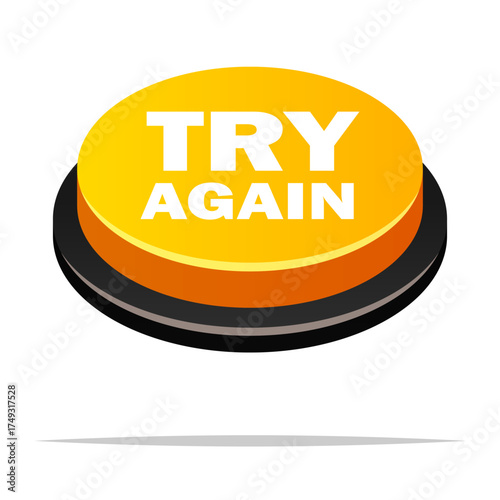 Try again button vector isolated illustration