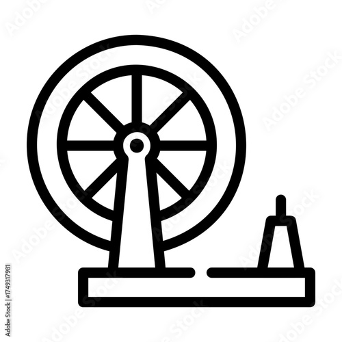 cotton gin Line Icon