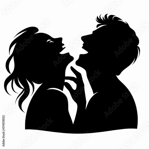 Playful couple laughing