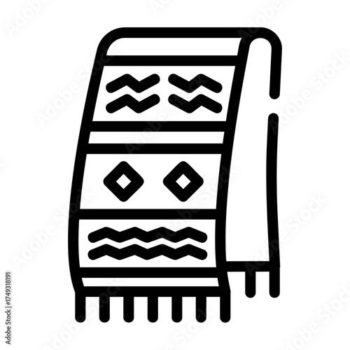 woven fabric Line Icon