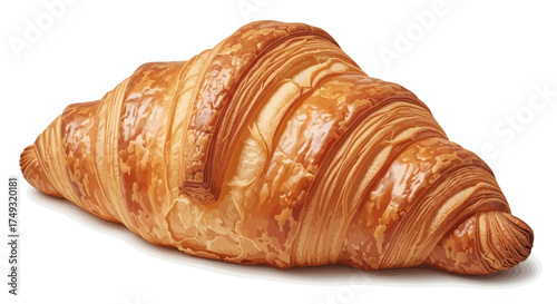 Enjoy a fresh, golden brown croissant, perfect for breakfast, brunch, or a delightful snack anytime, promising flaky layers and a buttery taste sensation