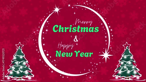 video celebration design new christmas greeting card with christmas tree