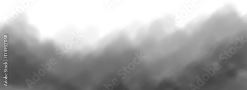 Realistic dry ice smoke clouds fog overlay perfect for compositing into your shots.   Fog or smoke isolated transparent background. White vector cloudiness, mist or smog background. PNG image