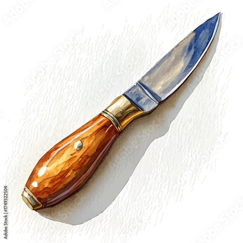 watercolor of Chisel Wood-specific, vector, isolated on a white background.