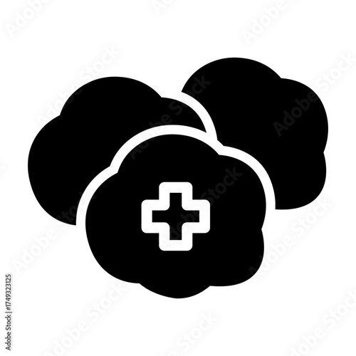 medical cotton balls Solid icon