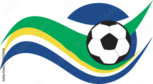 Low poly soccer ball geometric design