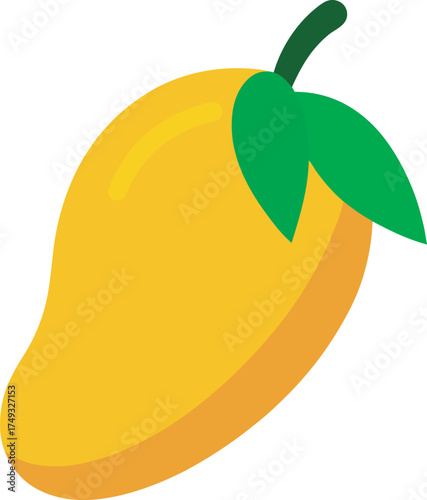 Stylized mango pickle icon with transparent background