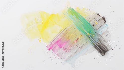 colorful paint brush strokes