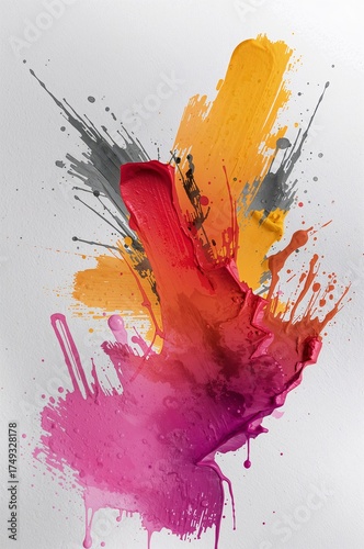 red paint splashes