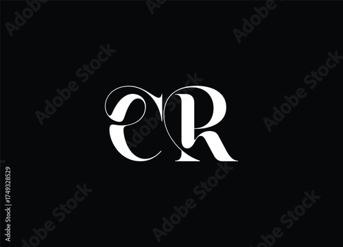 CR monogram logo | elegant modern initial branding design