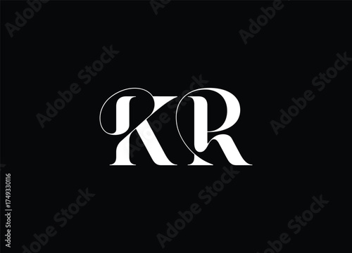 KR monogram logo | elegant modern initial branding design