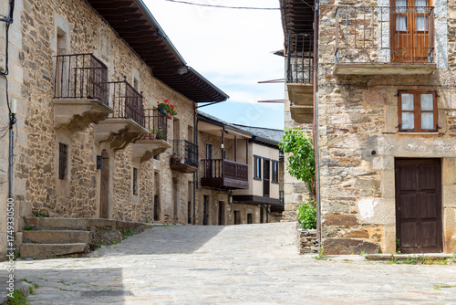Street in Puebla de Sanabria, Zamora. Spain.
