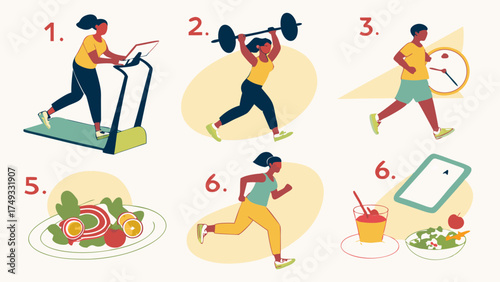 Fitness and Wellness Plan for Men and Women with Exercise, Healthy Eating, Weightlifting, and Running for Body Goals