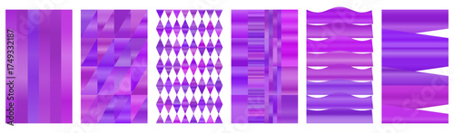 Violet gradient vibrant purple magenta lavender backgrounds, rich royal orchid amethyst texture collection for elegant design, floral posters, feminine graphics, and sophisticated art projects