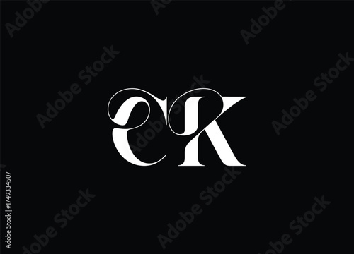 CK monogram logo | elegant modern initial branding design