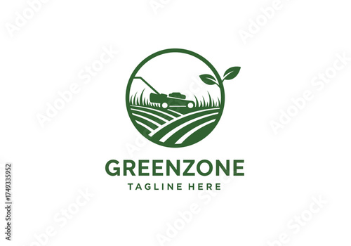 Illustration vector graphic of lawn care, landscape, grass concept logo design template