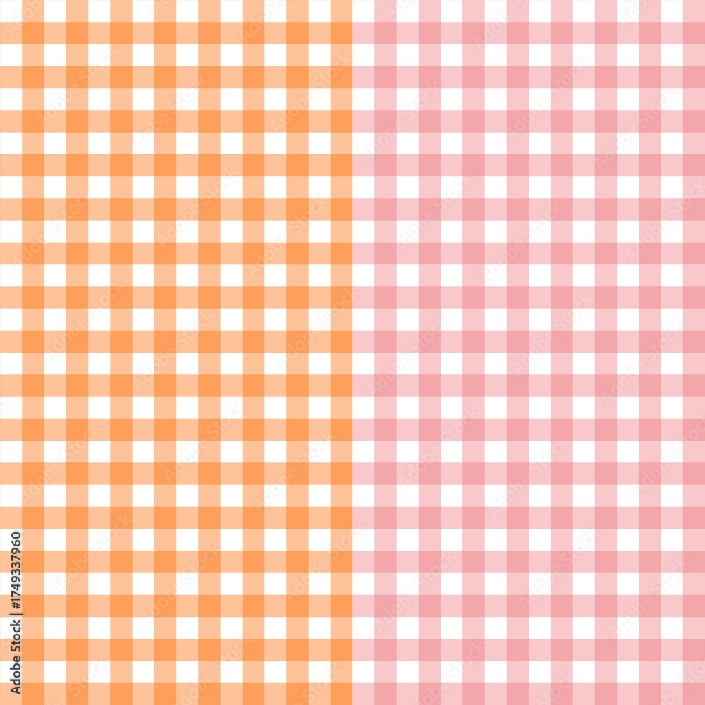 custom made wallpaper toronto digitalAutumn gingham plaid pattern background in warm orange and pink tones. Seamless checkered fabric texture perfect for fall design, textile, or cozy seasonal decor.