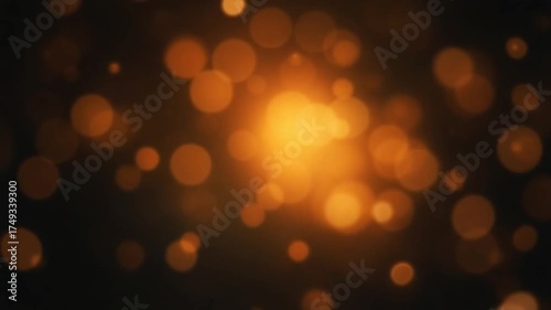 Abstract Golden Bokeh Background with Sparkling Light Effects for Festive Occasions.