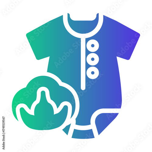 cotton baby clothes Gradient icon