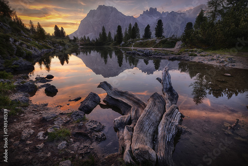 sunset in the mountains