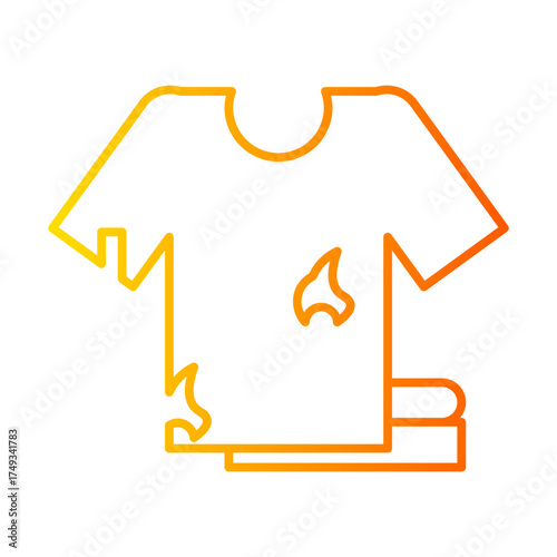 dirty clothes gradient icon