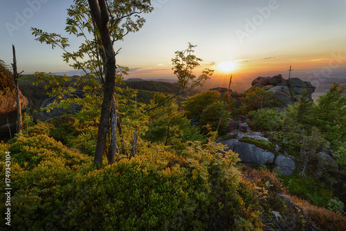 sunset in the mountains