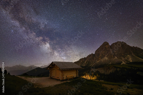 night in the mountains milky way